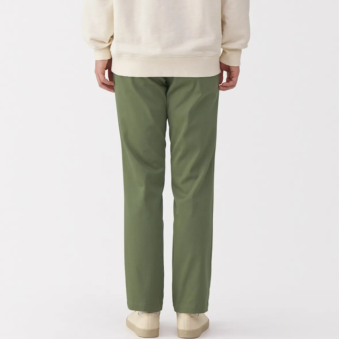 Muji Pantalon chino elastico para hombre (76cm)