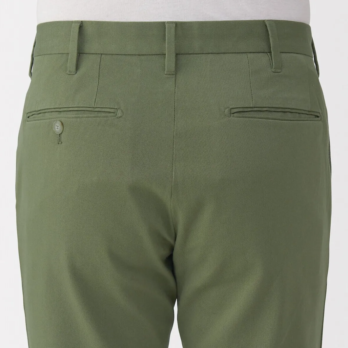 Muji Pantalon chino elastico para hombre (76cm)