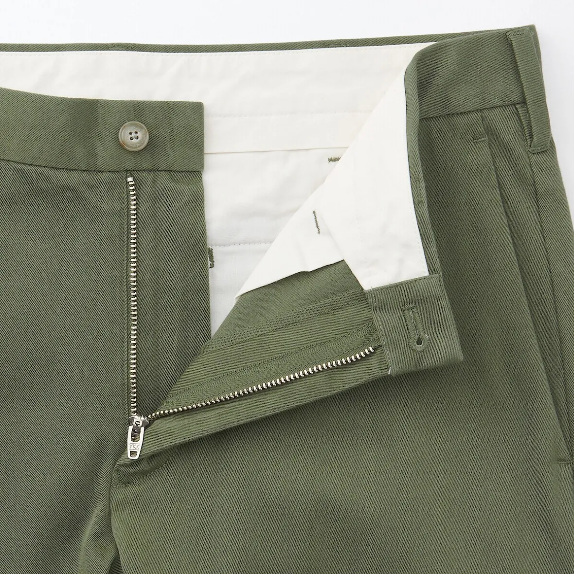 Muji Pantalon chino elastico para hombre (76cm)