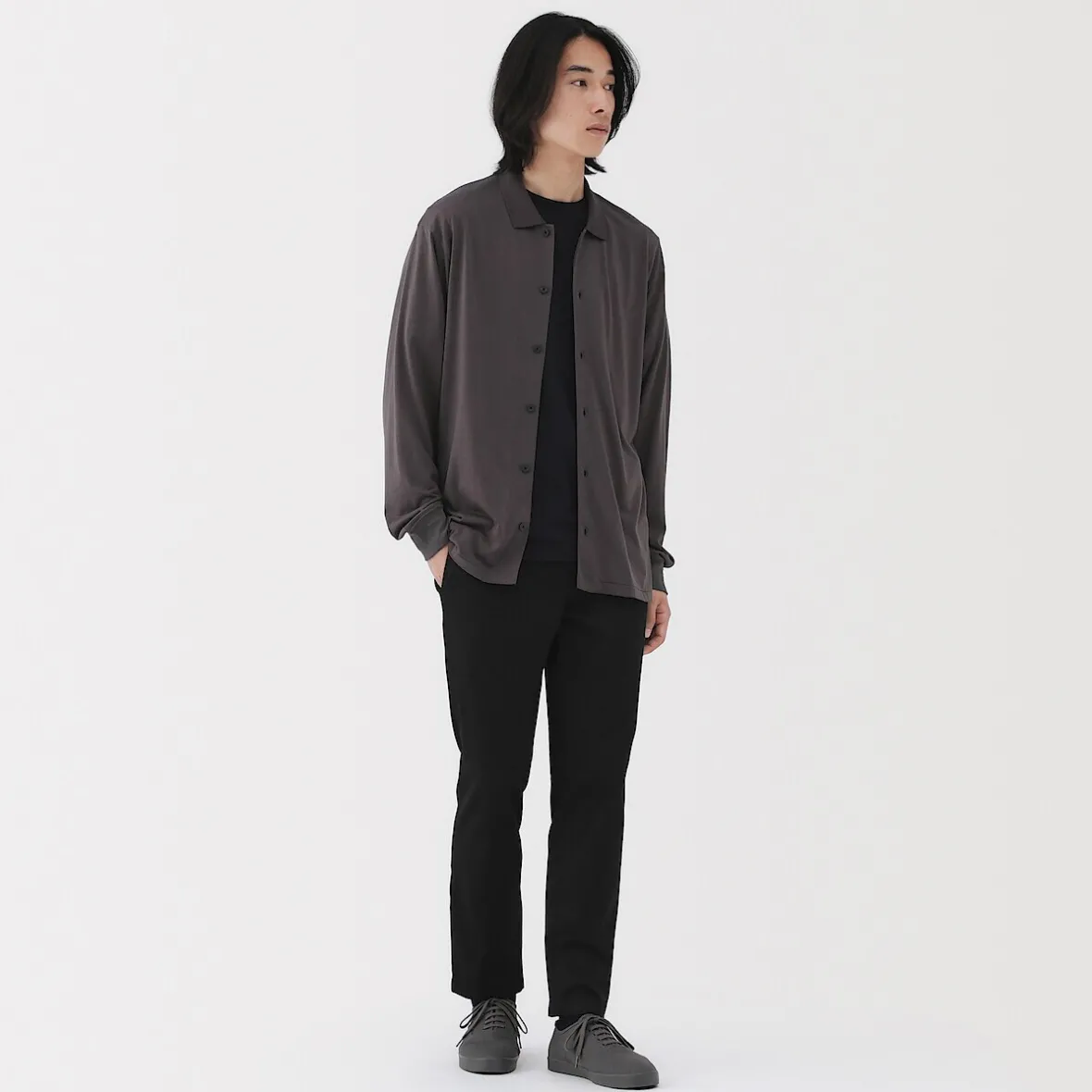 Clearance Muji Pantalon chino elastico para hombre (76cm)