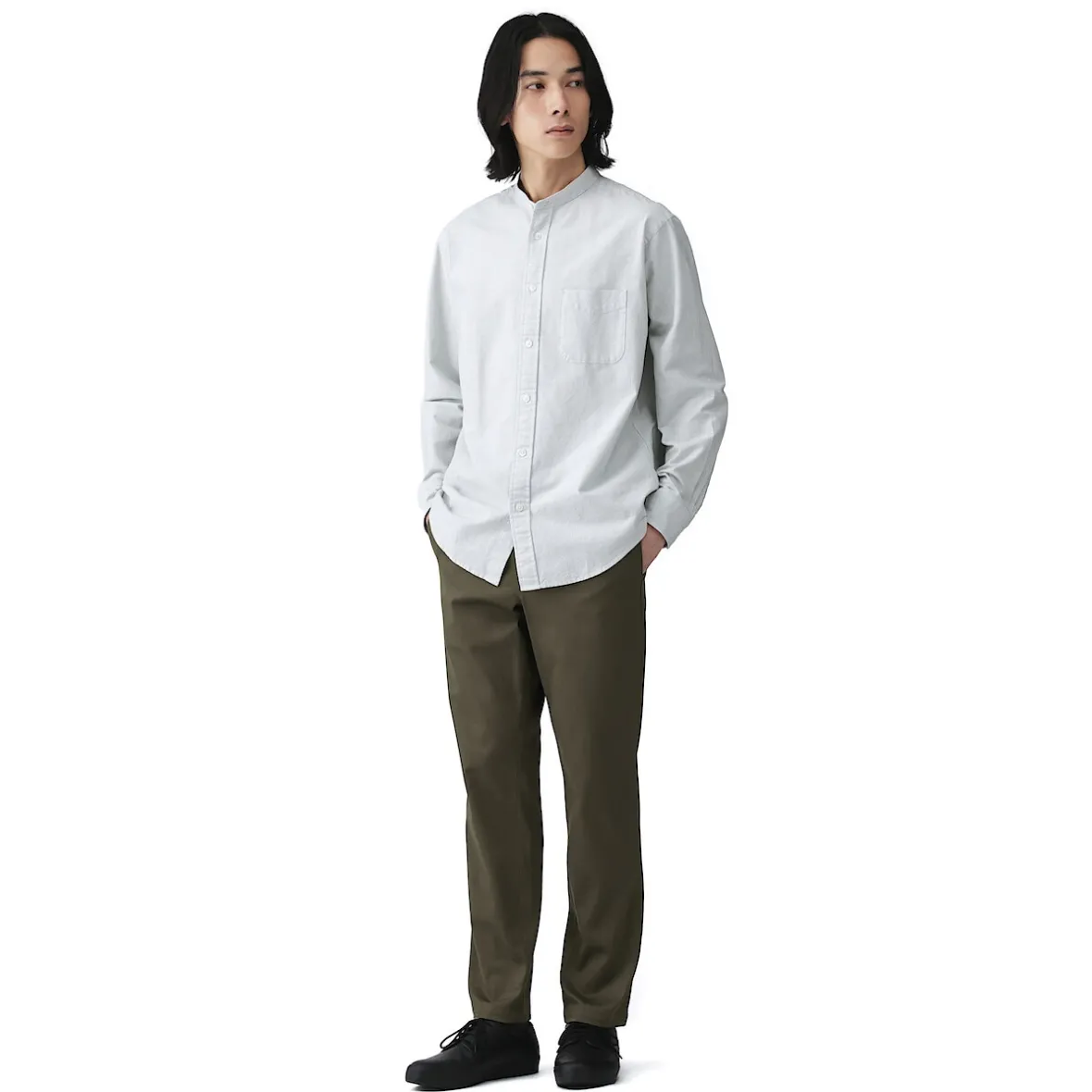 Clearance Muji Pantalon chino elastico para hombre (76cm)