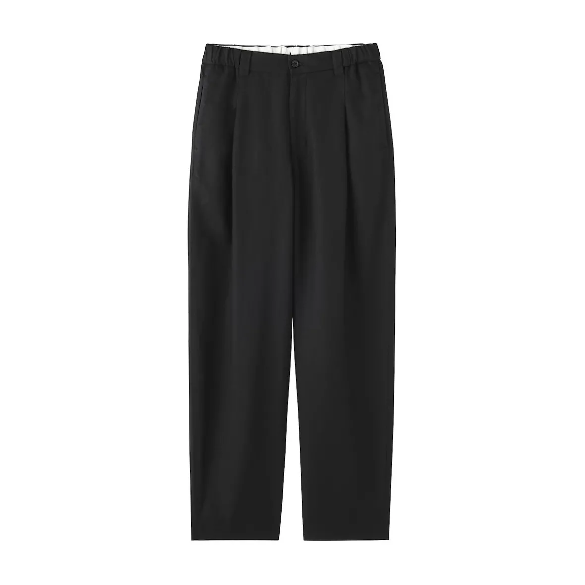 Discount Muji Pantalones anchos de lino y lyocell para mujer