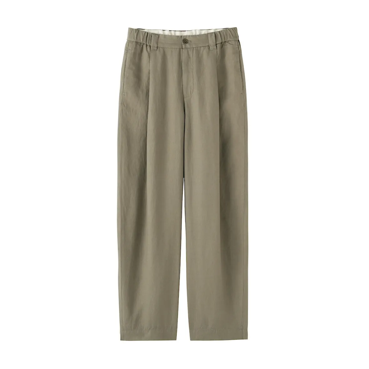 Discount Muji Pantalones anchos de lino y lyocell para mujer
