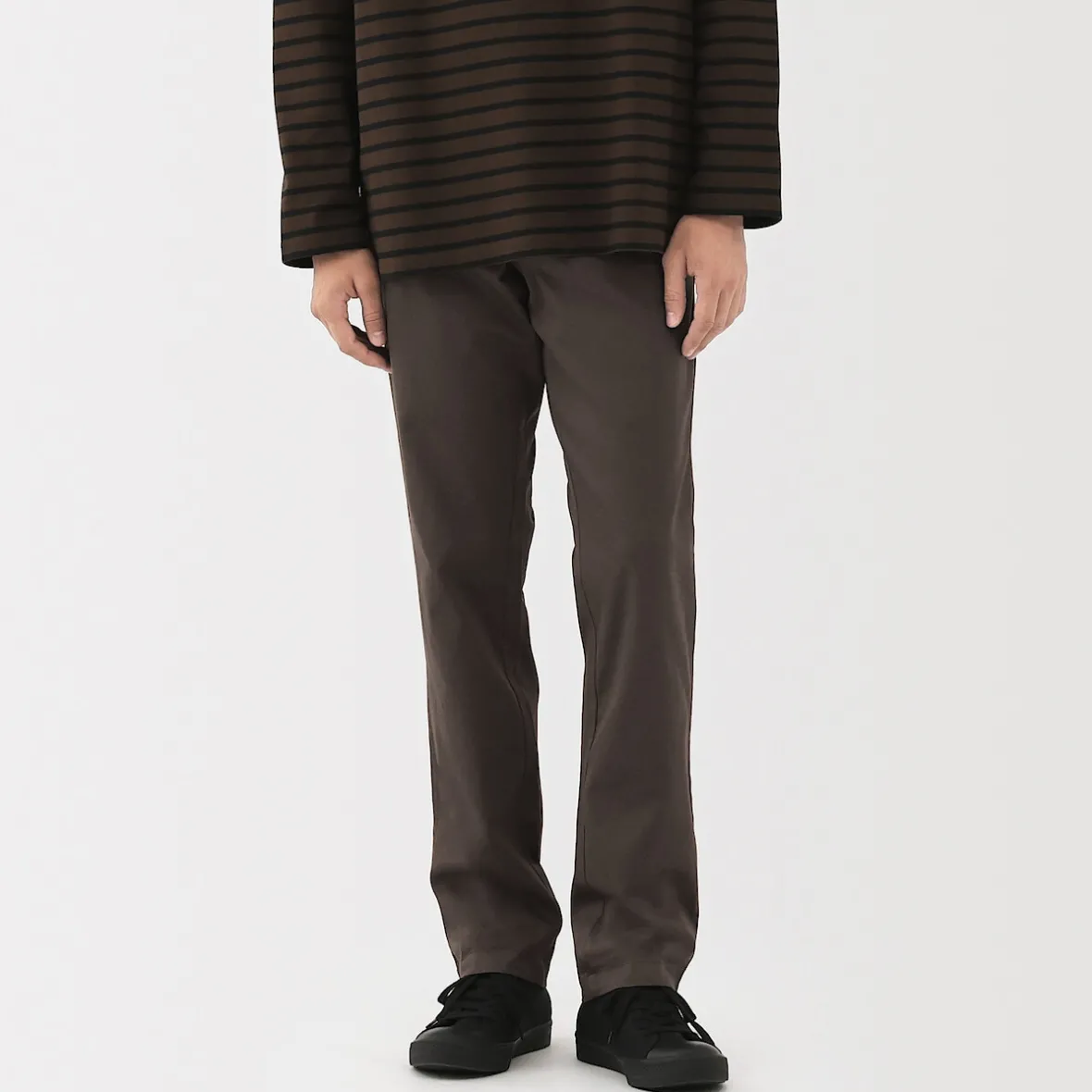 Hot Muji Pantalones chinos ajustados elásticos largos para hombre