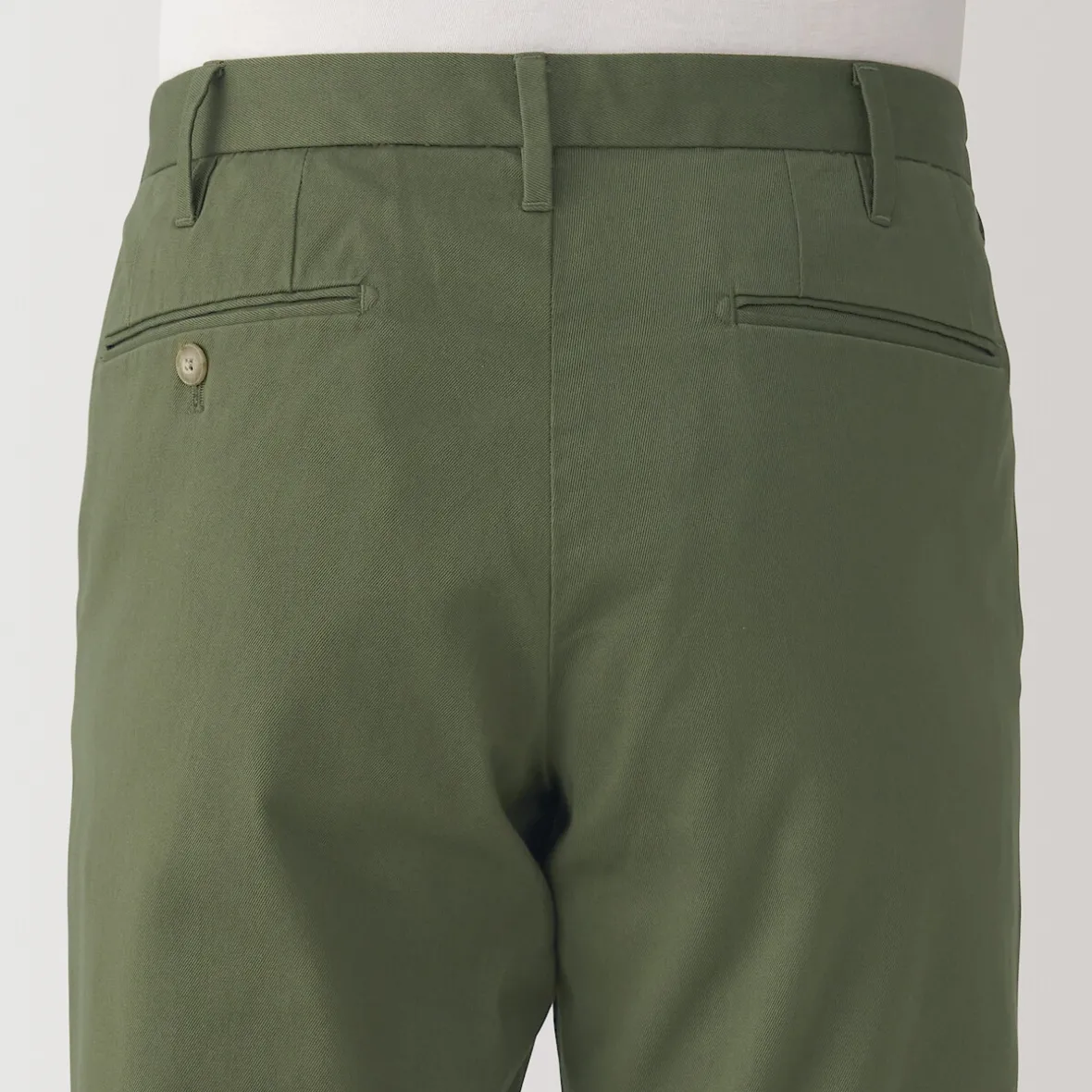 Hot Muji Pantalones chinos ajustados elásticos largos para hombre
