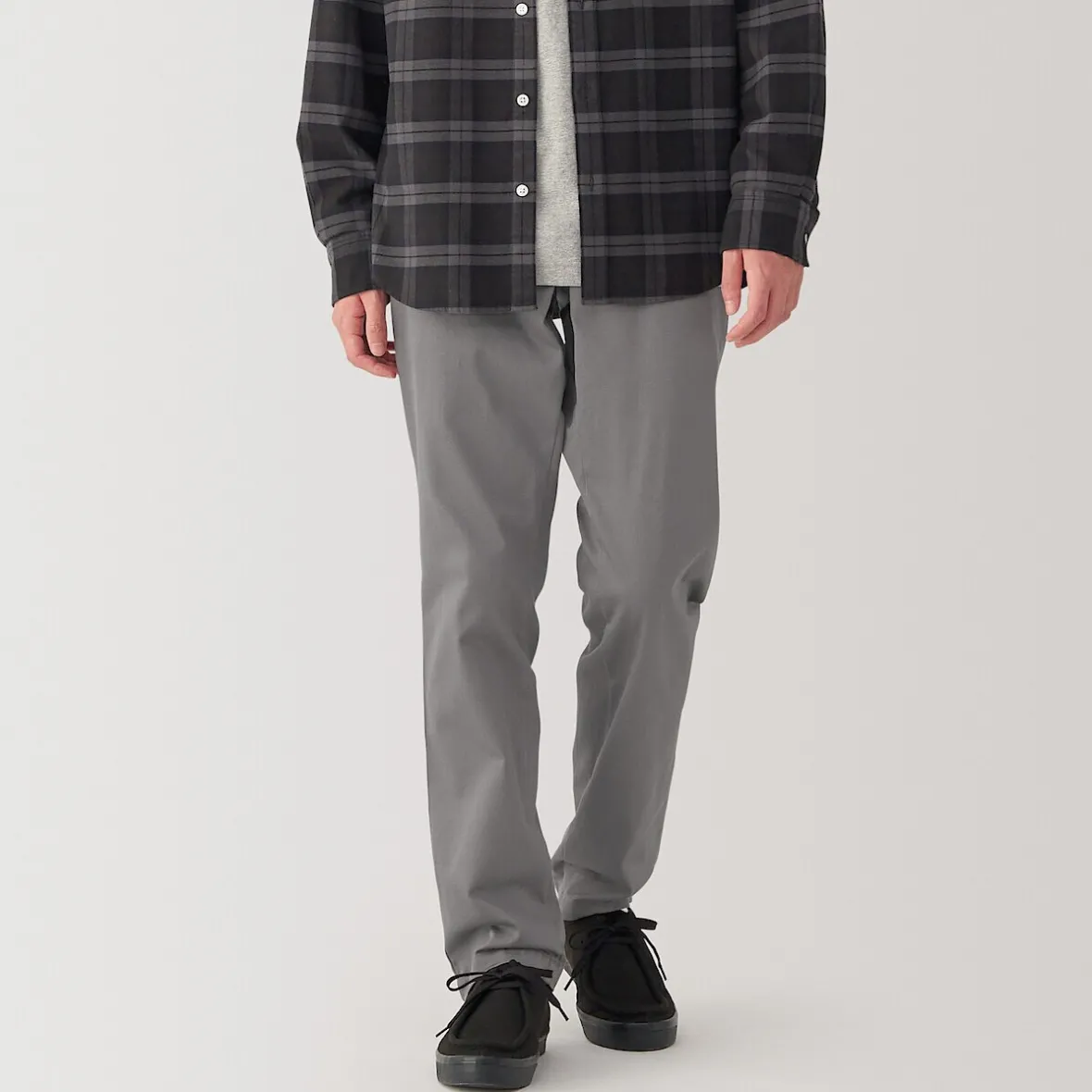 Hot Muji Pantalones chinos ajustados elásticos largos para hombre
