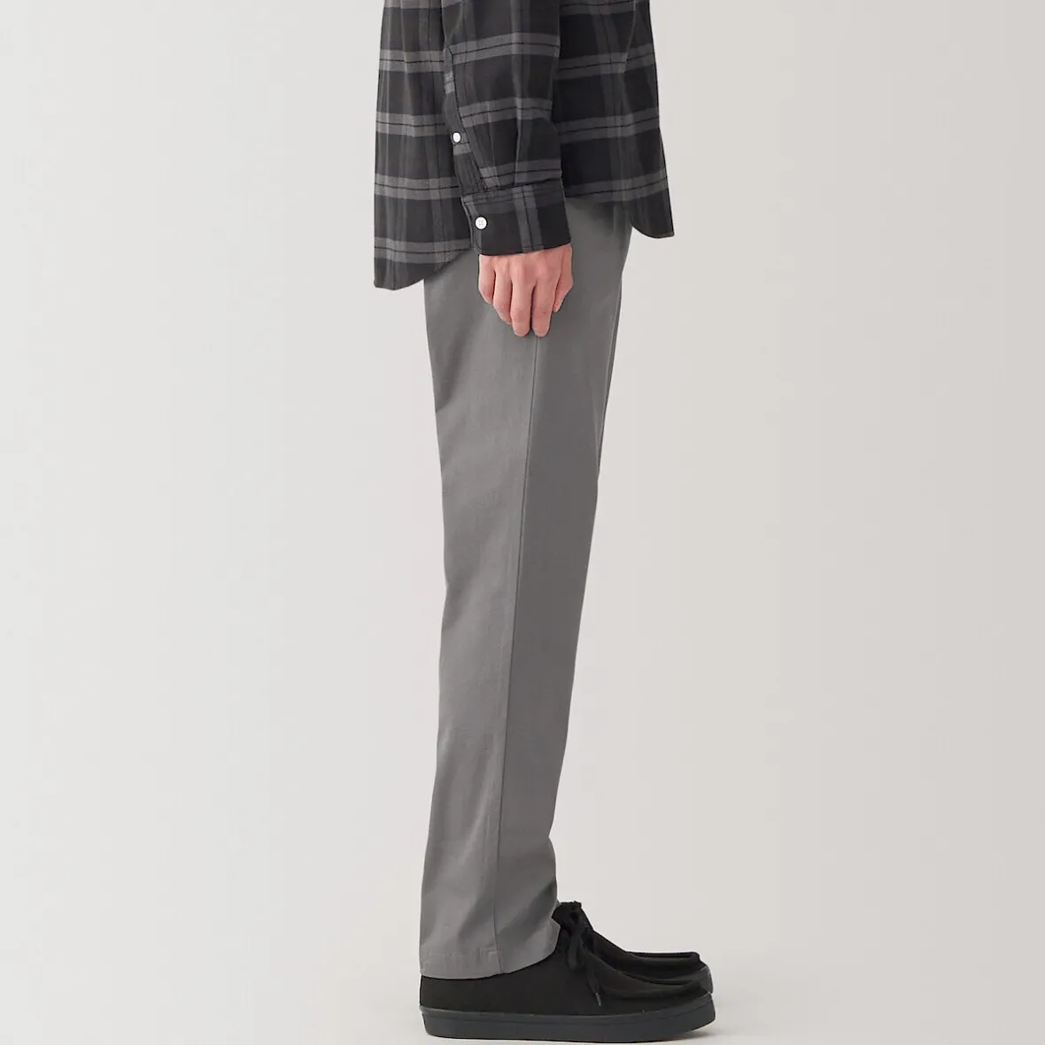 Hot Muji Pantalones chinos ajustados elásticos largos para hombre