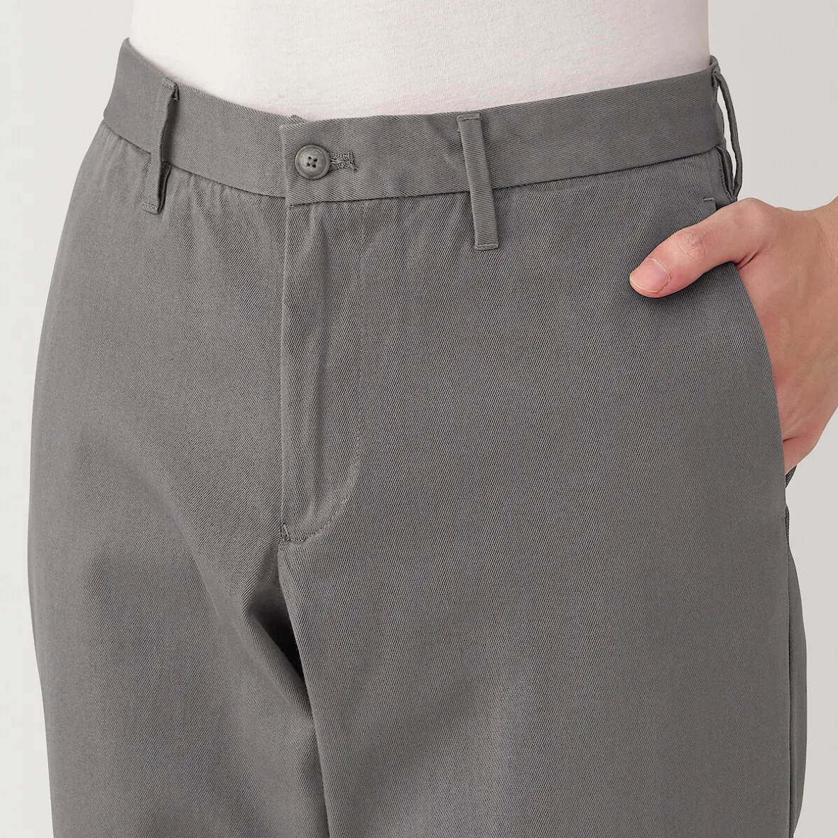 Hot Muji Pantalones chinos ajustados elásticos largos para hombre