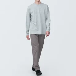 Hot Muji Pantalones chinos ajustados elásticos largos para hombre