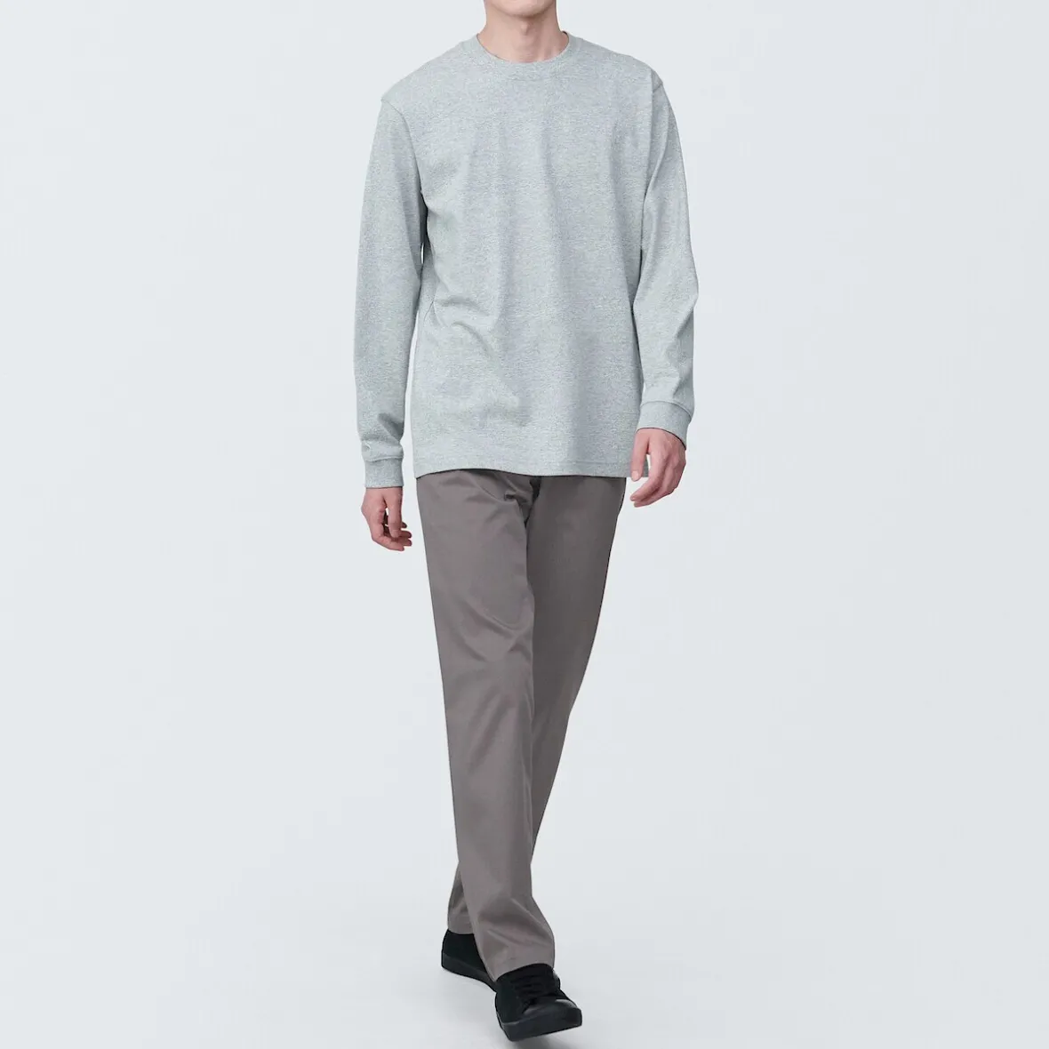 Hot Muji Pantalones chinos ajustados elásticos largos para hombre