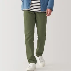 Hot Muji Pantalones chinos ajustados elásticos largos para hombre