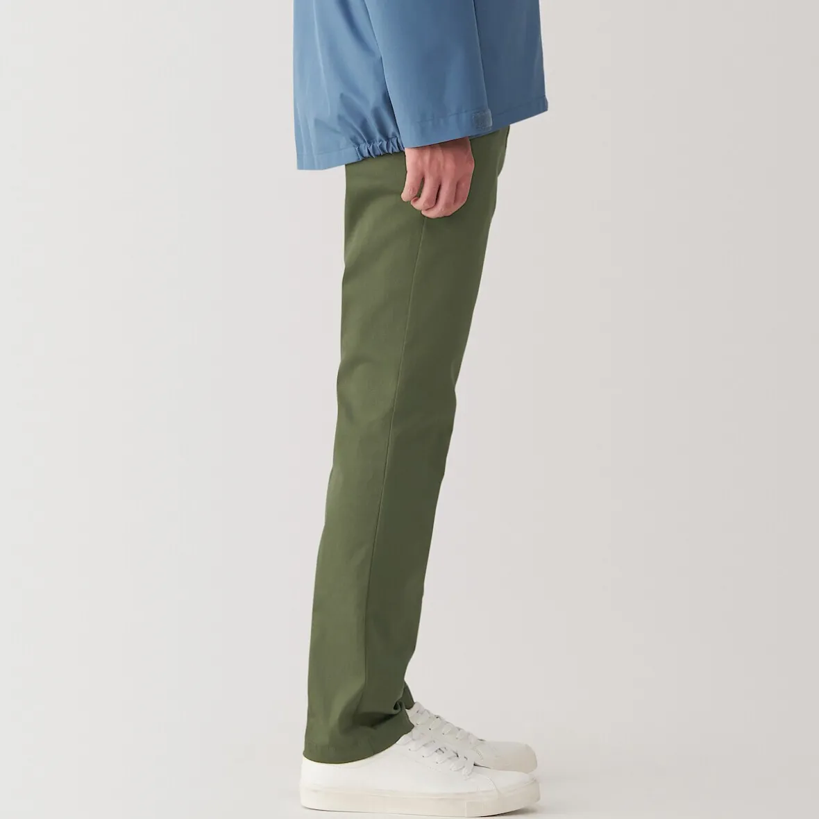 Hot Muji Pantalones chinos ajustados elásticos largos para hombre