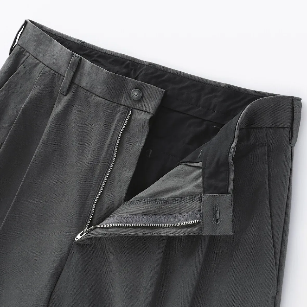Discount Muji Pantalones chinos anchos con pliegues delanteros para hombre