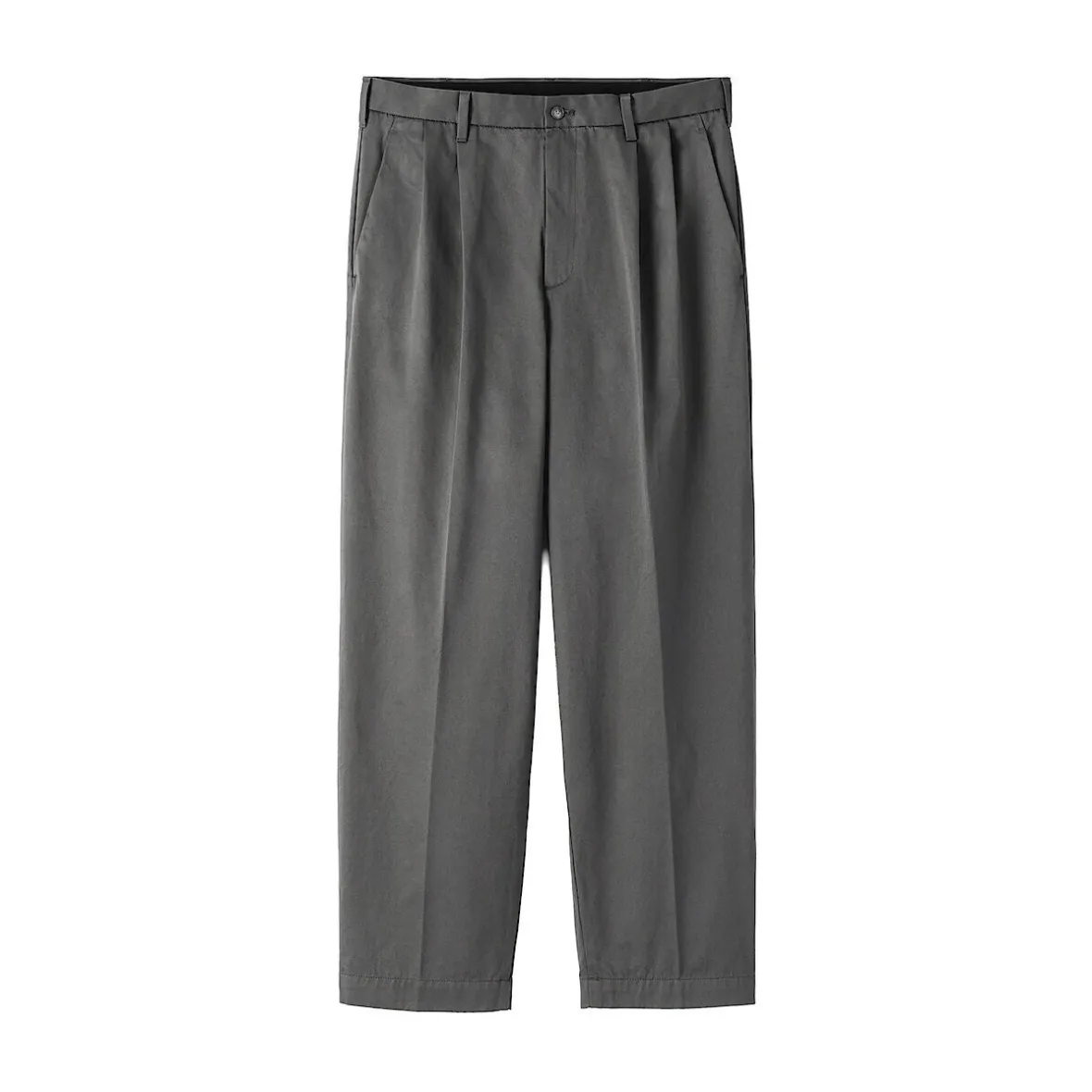 Discount Muji Pantalones chinos anchos con pliegues delanteros para hombre