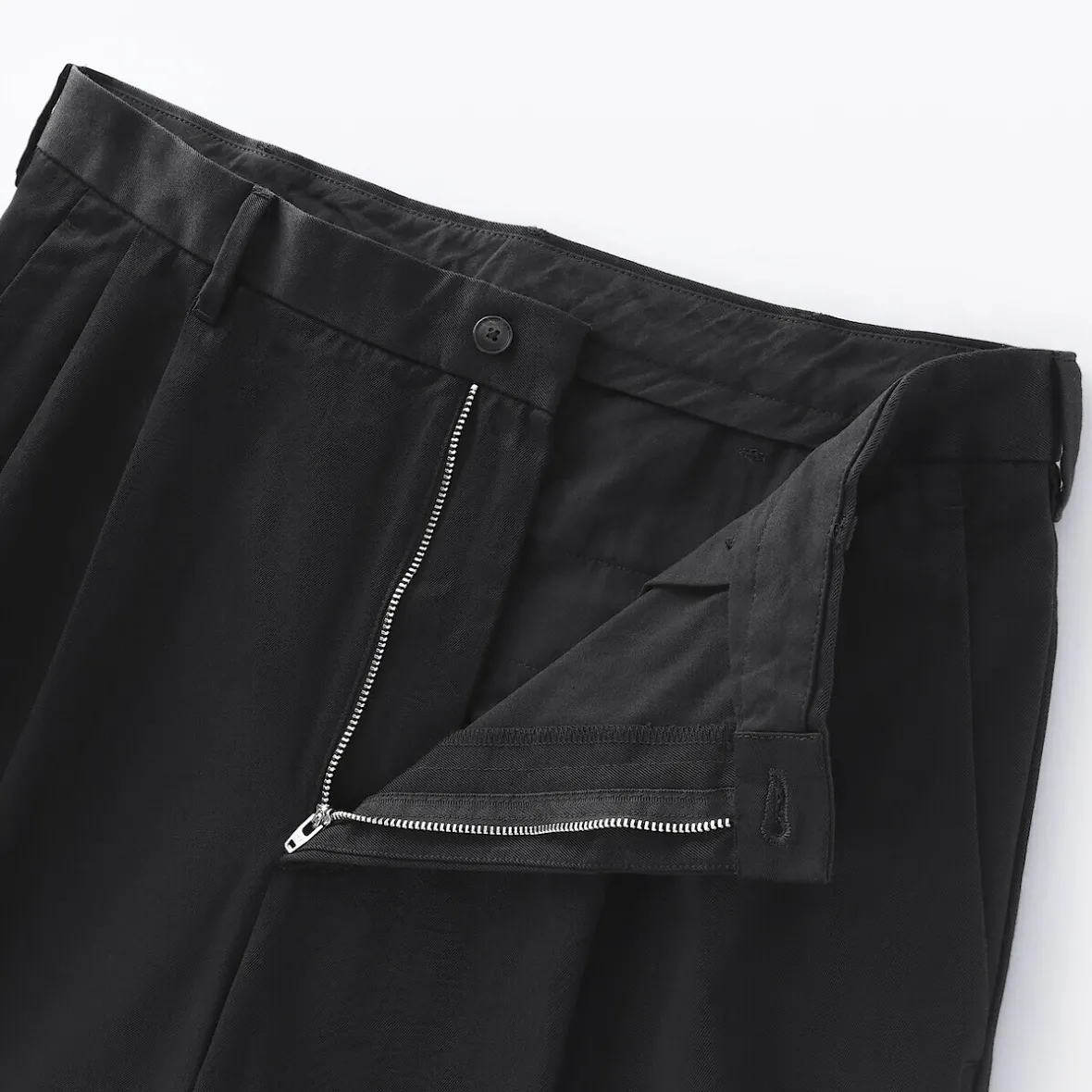 Discount Muji Pantalones chinos anchos con pliegues delanteros para hombre