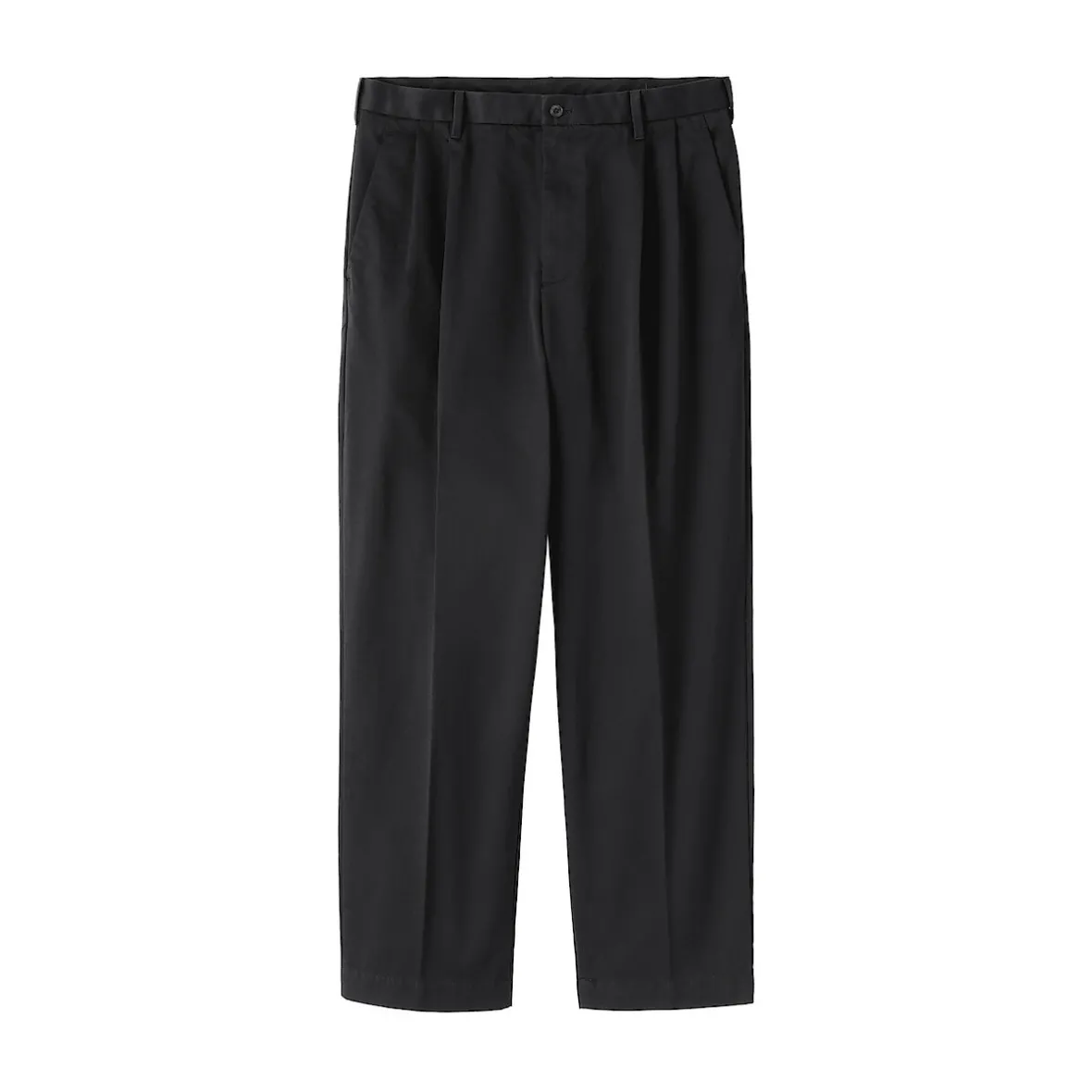 Discount Muji Pantalones chinos anchos con pliegues delanteros para hombre