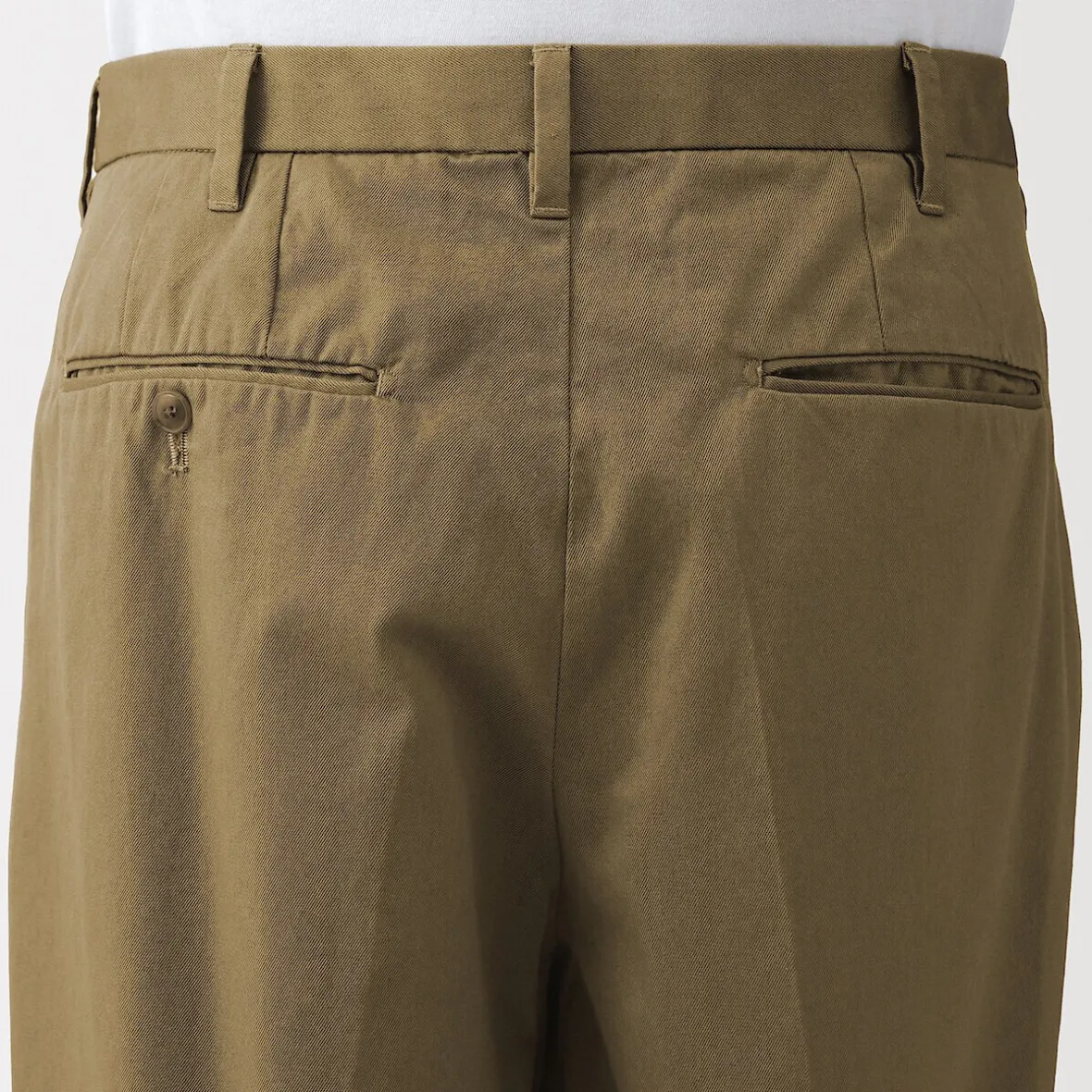 Discount Muji Pantalones chinos anchos con pliegues delanteros para hombre