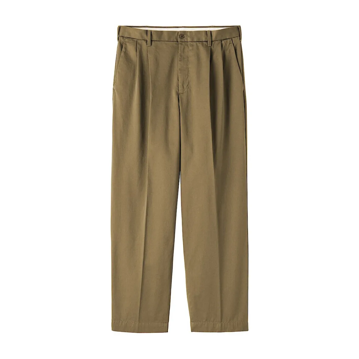 Discount Muji Pantalones chinos anchos con pliegues delanteros para hombre