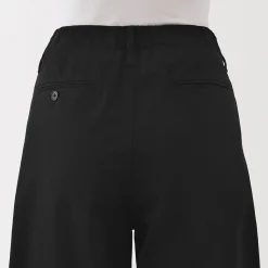Clearance Muji Pantalones chinos con pinzas y pernera larga de algodón para mujer