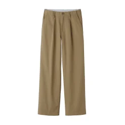 Clearance Muji Pantalones chinos con pinzas y pernera larga de algodón para mujer