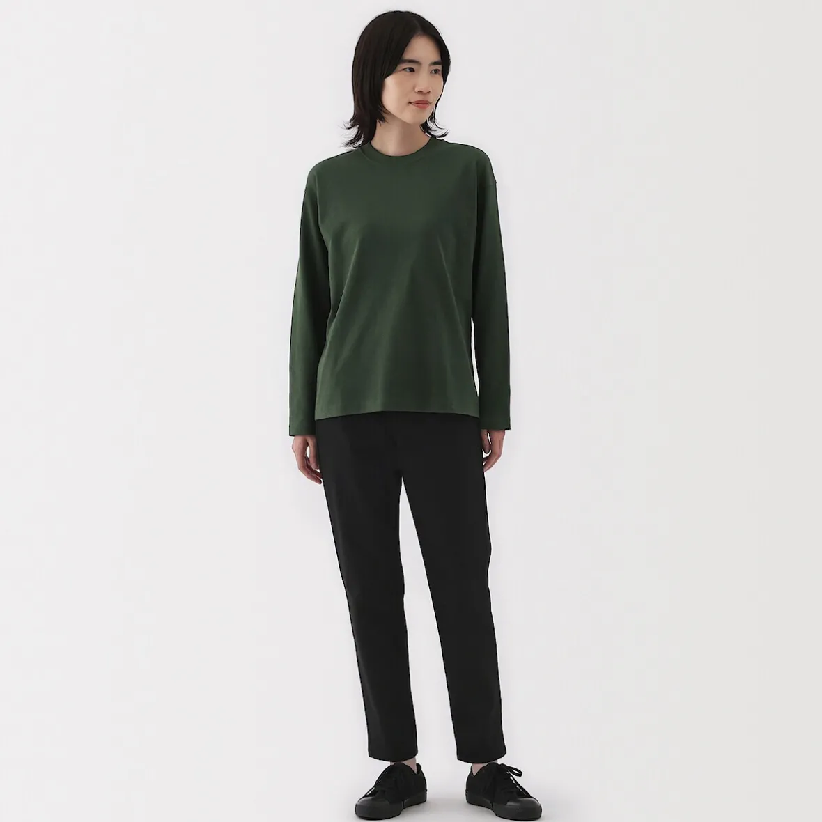 Outlet Muji Pantalones chinos Slim elásticos en 4 direcciones para mujer