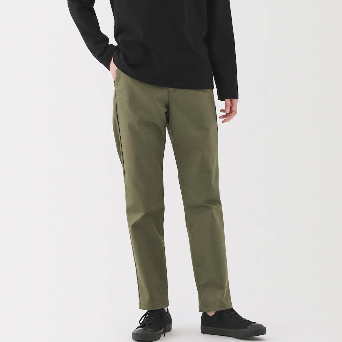 Outlet Muji Pantalones chinos Slim elásticos en 4 direcciones para mujer