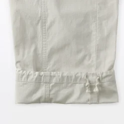New Muji Pantalones con cordón de algodón ligero para mujer