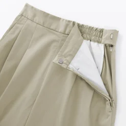 Clearance Muji Pantalones con corte tapered en sarga de algodón para mujer