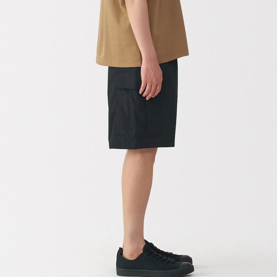 Best Muji Pantalones cortos cargo de mezcla de algodón lavado para hombre