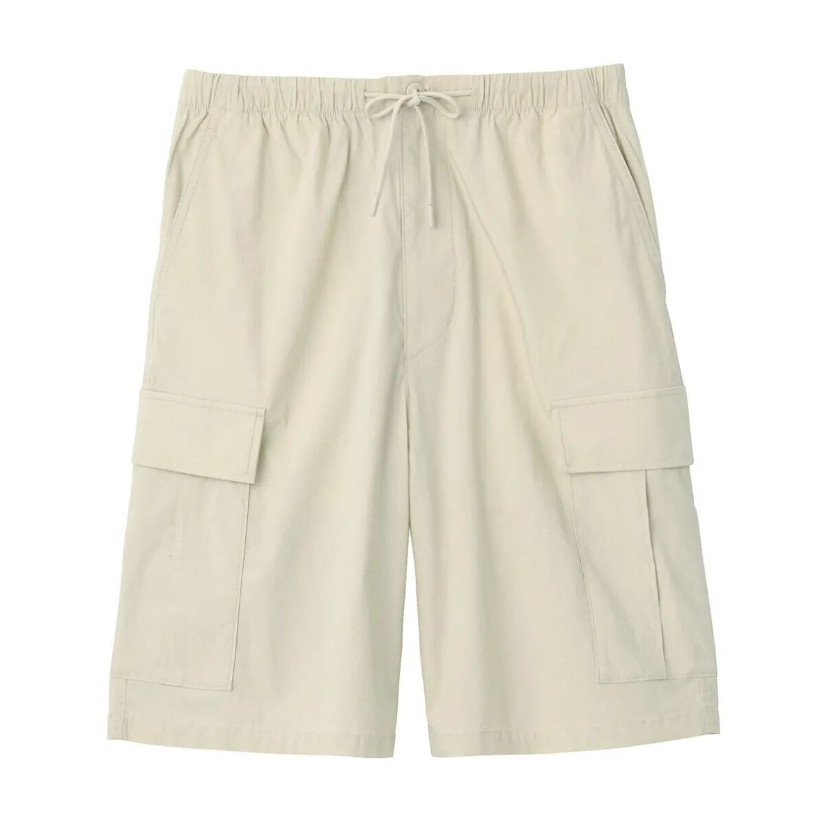 Best Muji Pantalones cortos cargo de mezcla de algodón lavado para hombre