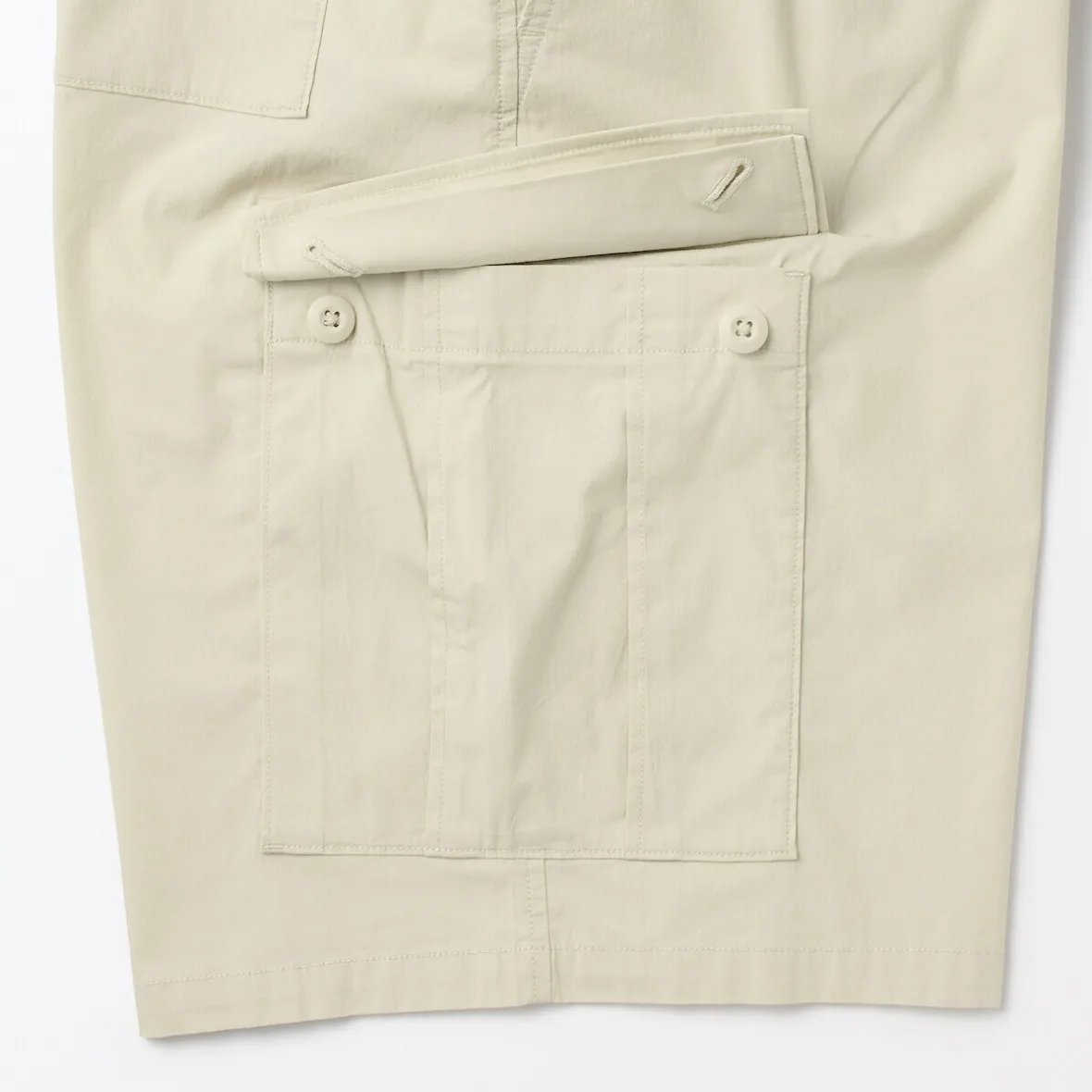Best Muji Pantalones cortos cargo de mezcla de algodón lavado para hombre