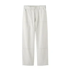 Sale Muji Pantalones de algodón reciclado con doble rodillera para hombre Blanco Roto