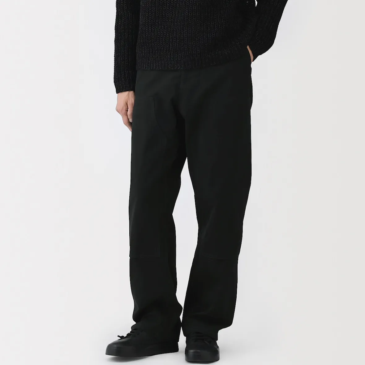 Hot Muji Pantalones de algodón y doble rodilla para hombre