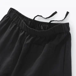 Online Muji Pantalones de lino lavado y pierna ancha para mujer