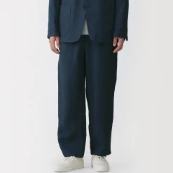 Clearance Muji Pantalones de lino lavado para hombre