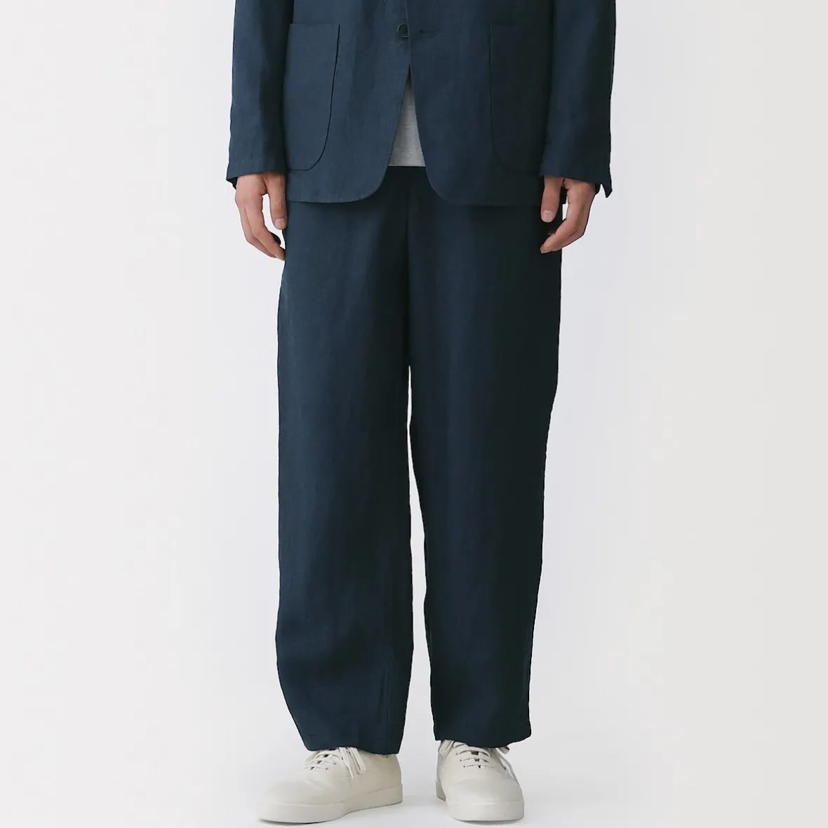 Clearance Muji Pantalones de lino lavado para hombre