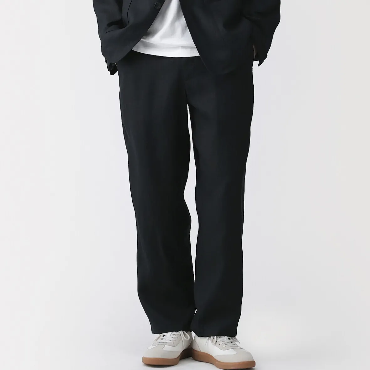 Clearance Muji Pantalones de lino lavado para hombre