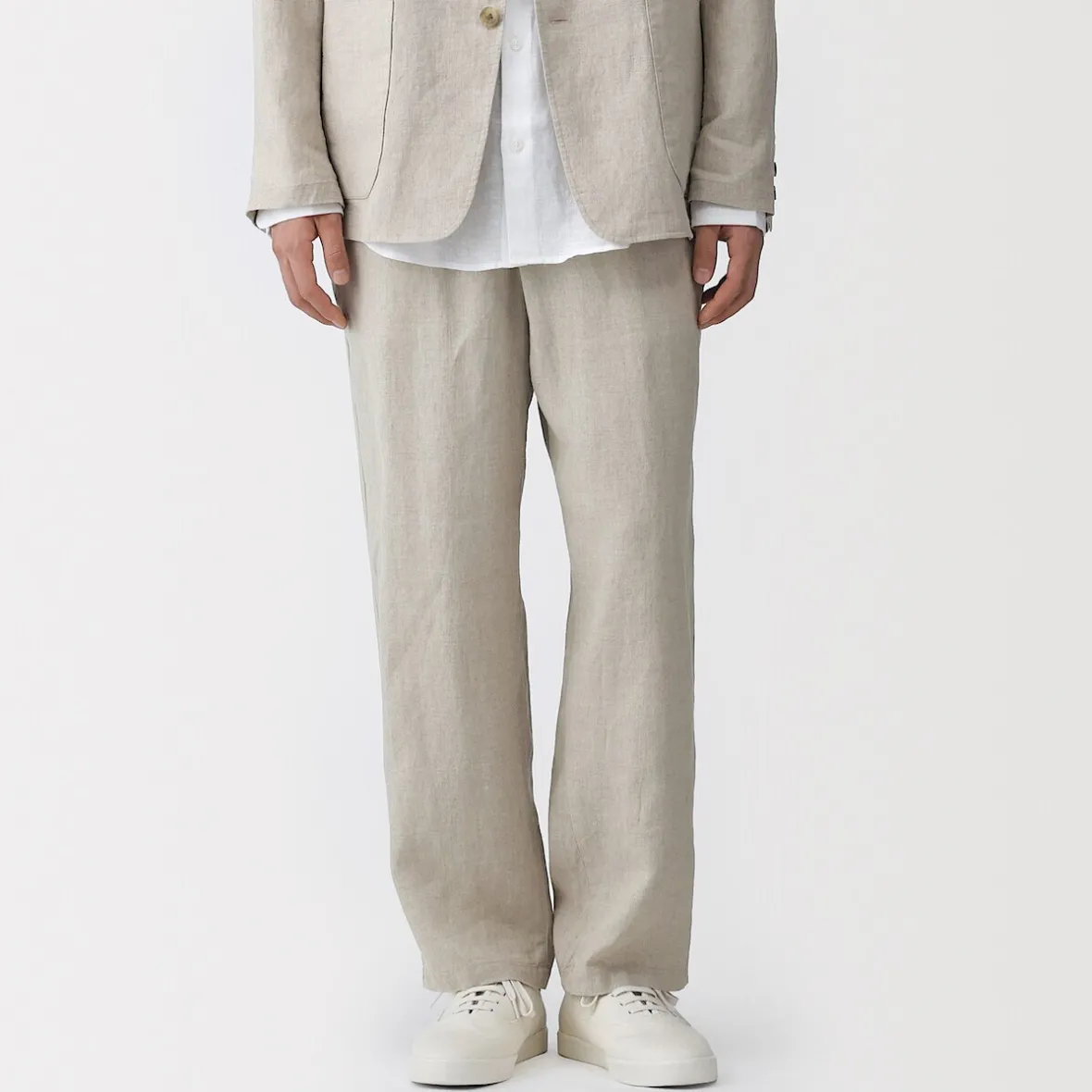 Clearance Muji Pantalones de lino lavado para hombre