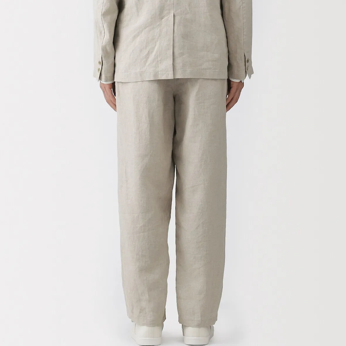 Clearance Muji Pantalones de lino lavado para hombre