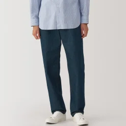 Best Muji Pantalones de mezcla de denim y washi para hombre Azul Marino Oscuro