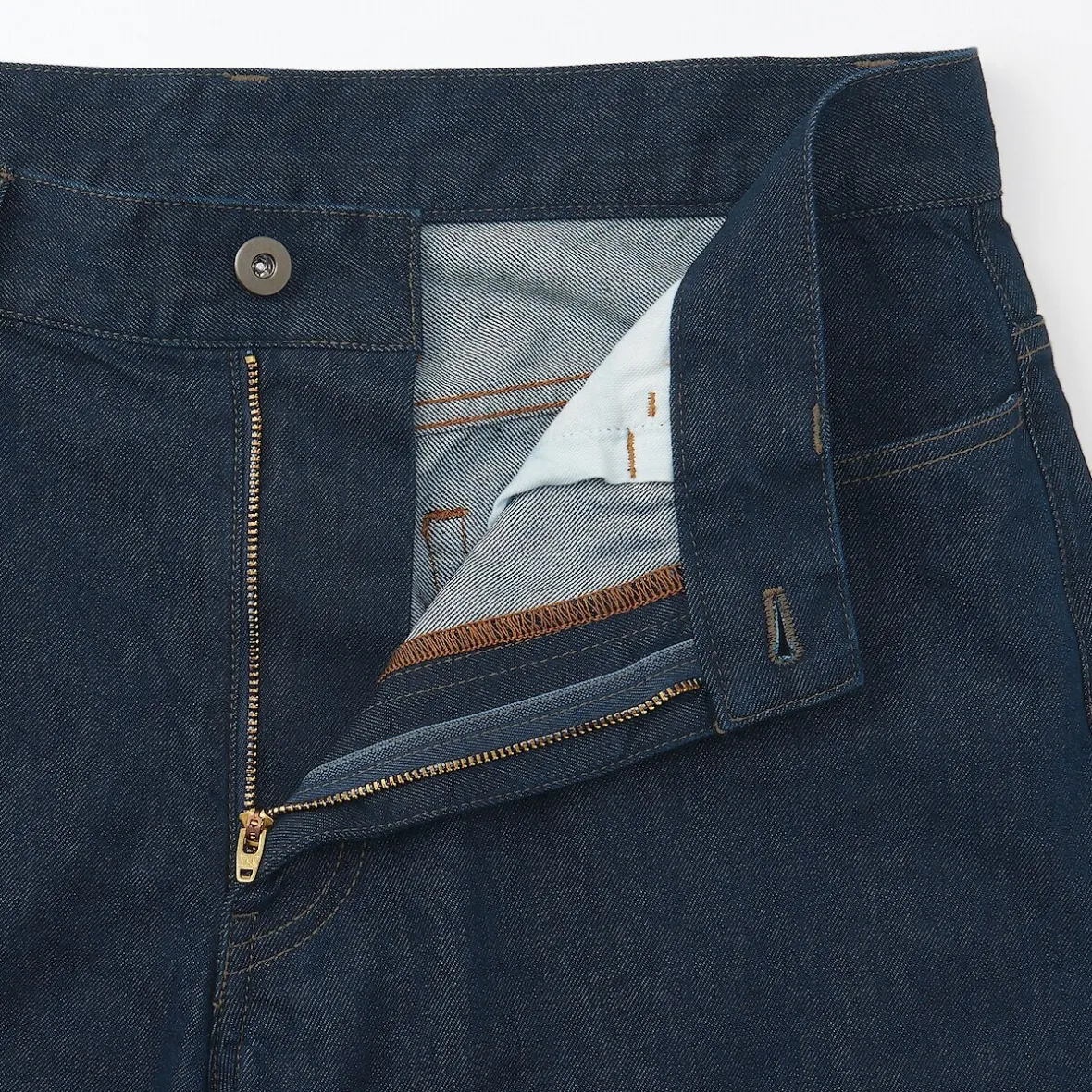 Best Muji Pantalones de mezcla de denim y washi para hombre Azul Marino Oscuro