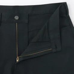 Muji Pantalones de sarga, tejido washi y ancho de pierna para hombre