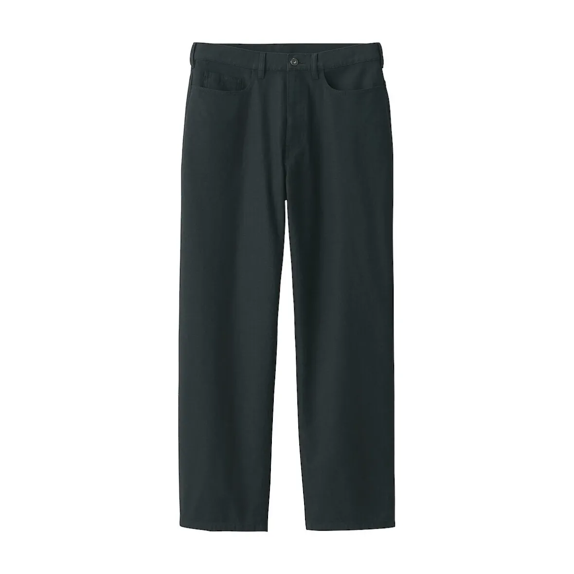 Muji Pantalones de sarga, tejido washi y ancho de pierna para hombre