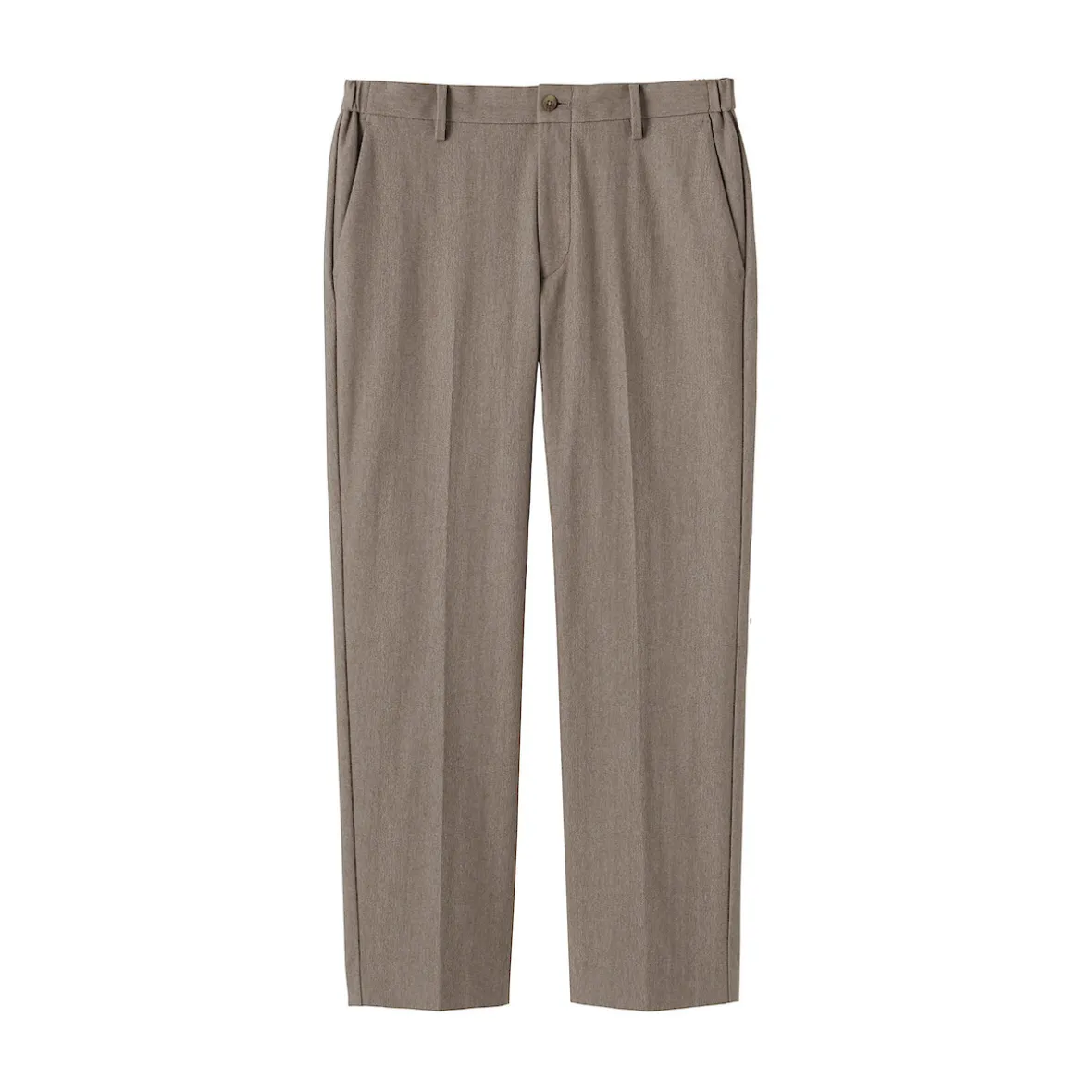 Outlet Muji Pantalones plisados elásticos y cepillados para hombre