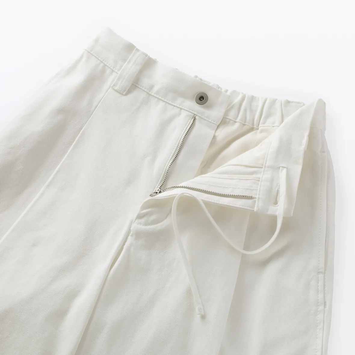 Outlet Muji Pantalones tipo cocoon de algodón plisados para mujer