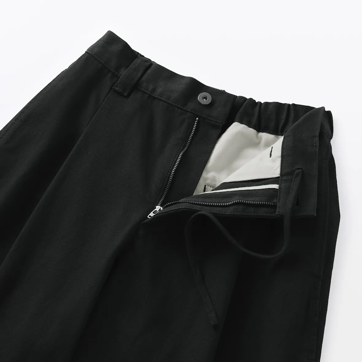 Outlet Muji Pantalones tipo cocoon de algodón plisados para mujer