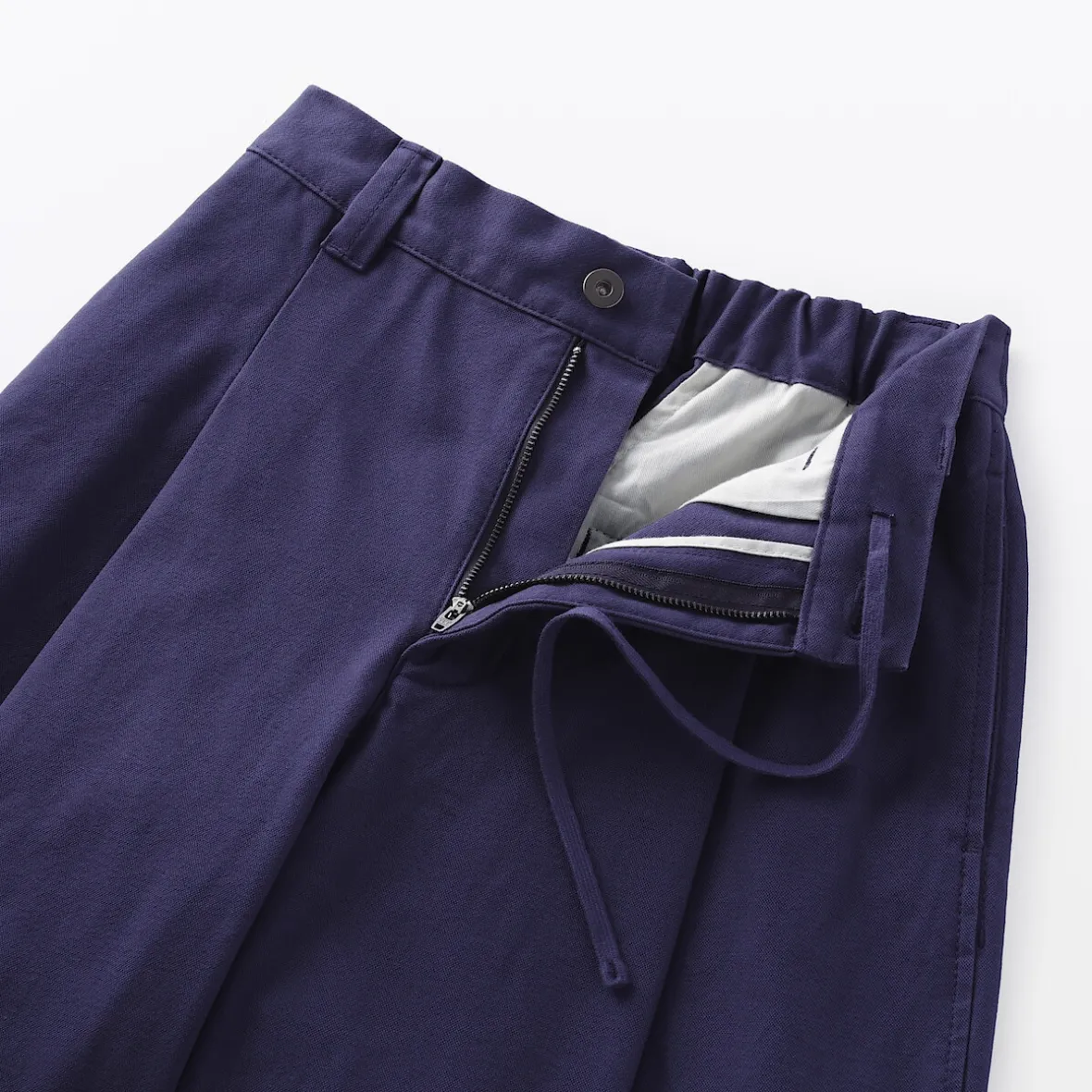 Outlet Muji Pantalones tipo cocoon de algodón plisados para mujer