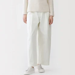Outlet Muji Pantalones tipo cocoon de algodón plisados para mujer