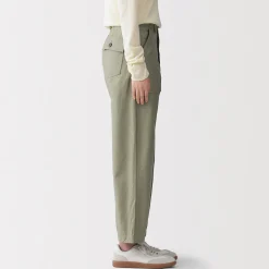 Sale Muji Pantalones tobilleros de algodón lavado para mujer