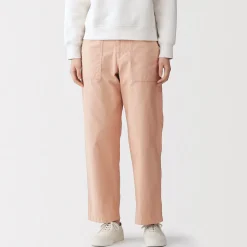 Sale Muji Pantalones tobilleros de algodón lavado para mujer